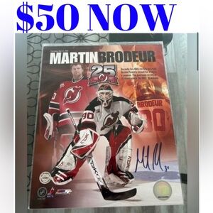 Martin Brodeur New Jersey Devils Signed Autograph 8x10 Hockey Photo With COA